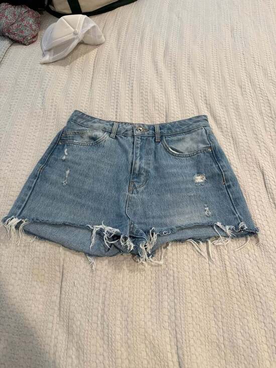 ZARA Pants - Zara Woman Z1975 High Rise Distressed Denim Cutoff Shorts Size US 6 (44)